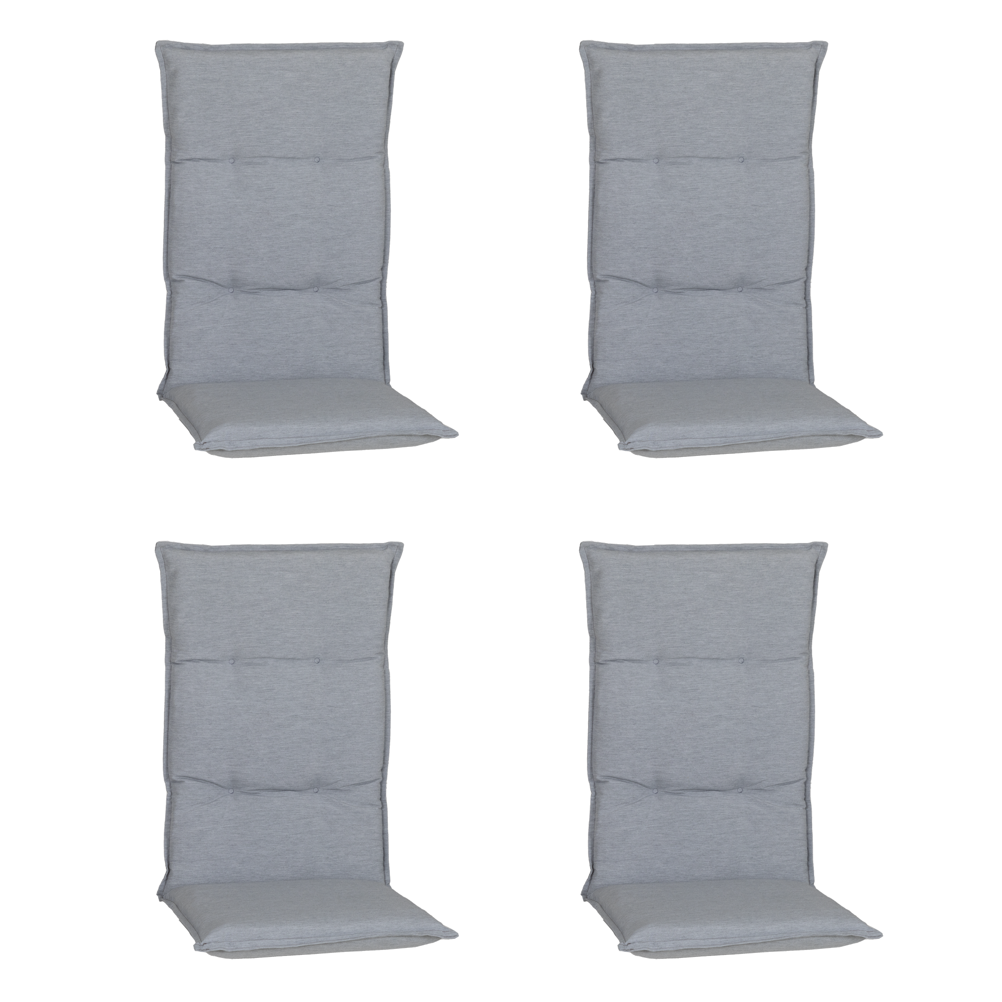 Hochlehner-Auflagen-Set 'Barcelona' hellgrau 46 x 118 x 6 cm 4 Stück
