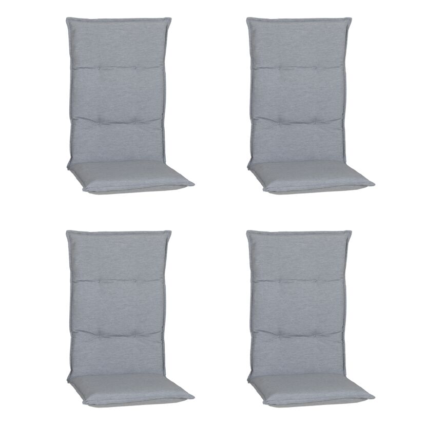 Hochlehner-Auflagenset 'Taipeh' hellgrau 46 x 118 x 6 cm 4 Stück