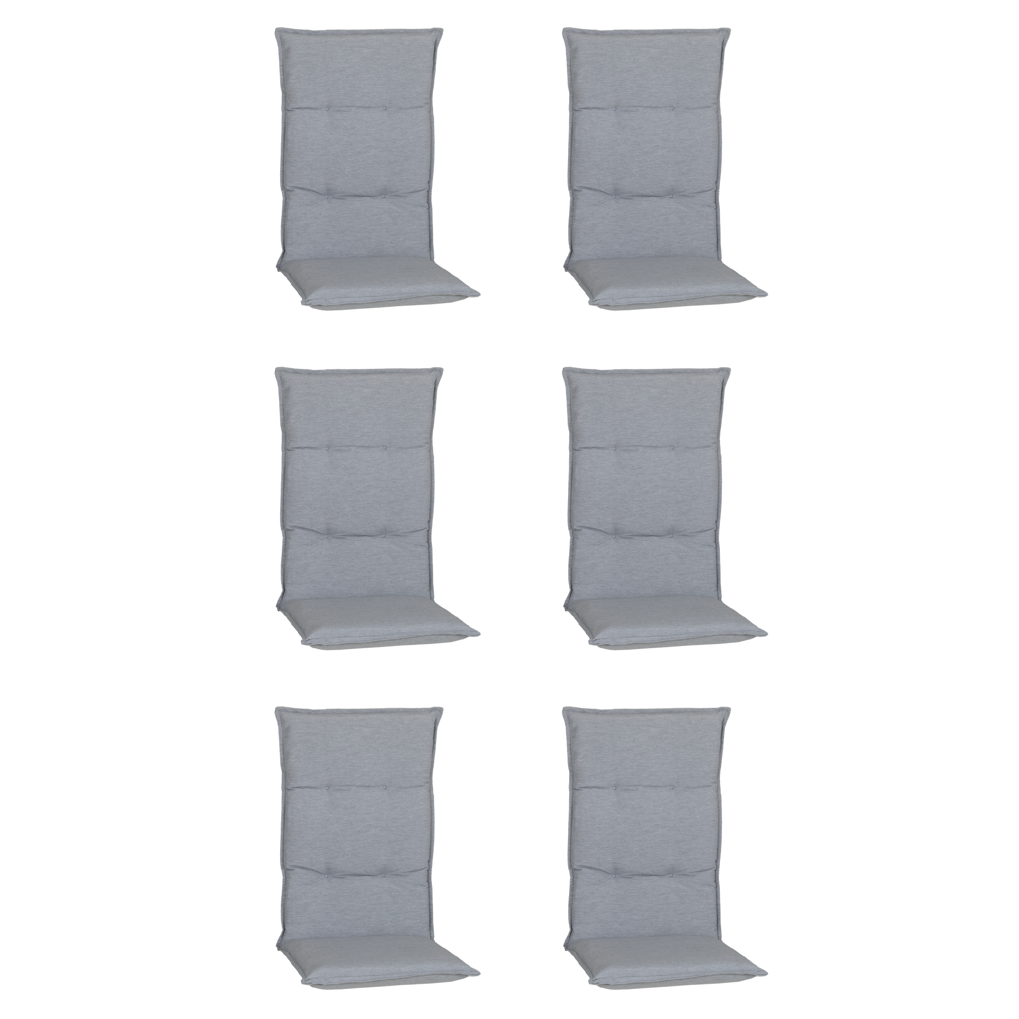 Hochlehner-Auflagen-Set 'Barcelona' hellgrau 46 x 118 x 6 cm 6 Stück