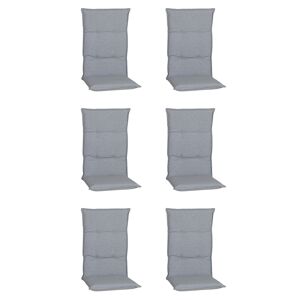 Hochlehner-Auflagen-Set 'Barcelona' hellgrau 46 x 118 x 6 cm 6 Stück