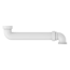 Raumspar-Spültisch-Ablaufbogen weiß 1 1/2" IG x 290 mm x 1 1/2" AG