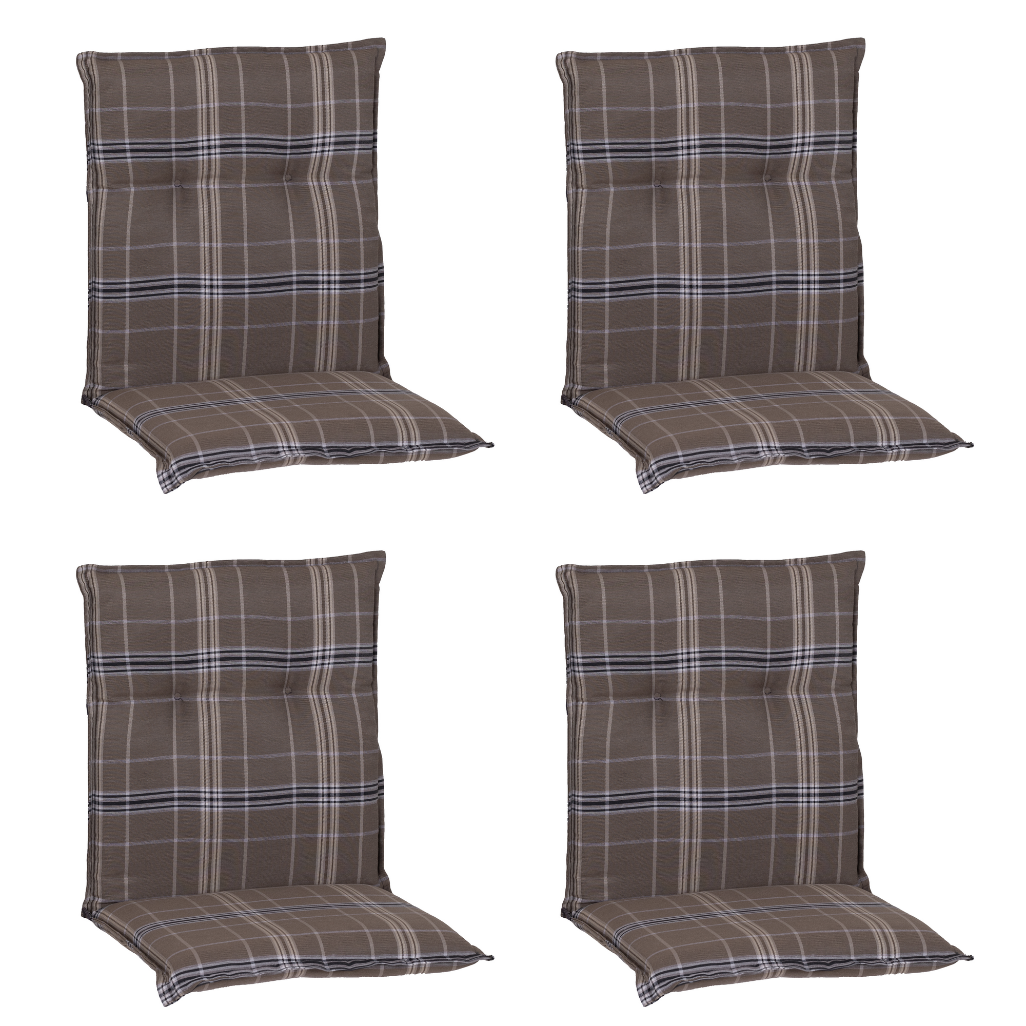 Niedriglehner-Auflagen-Set 'Barcelona' braun 46 x 98 x 8 cm 4 Stück