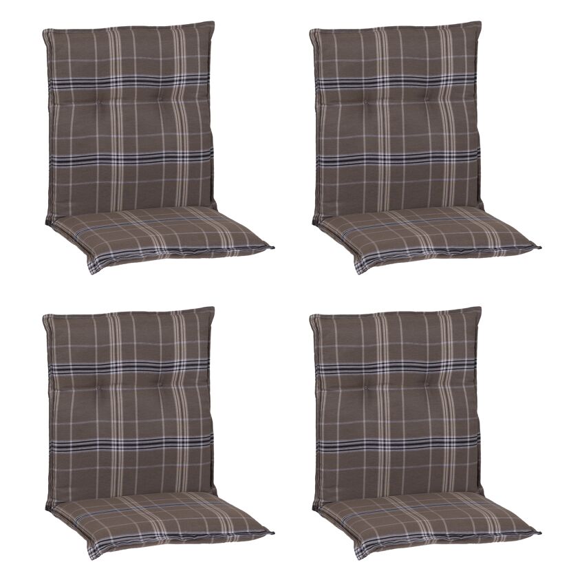 Niedriglehner-Auflagenset 'Brilon' braun 46 x 98 x 8 cm 4 Stück