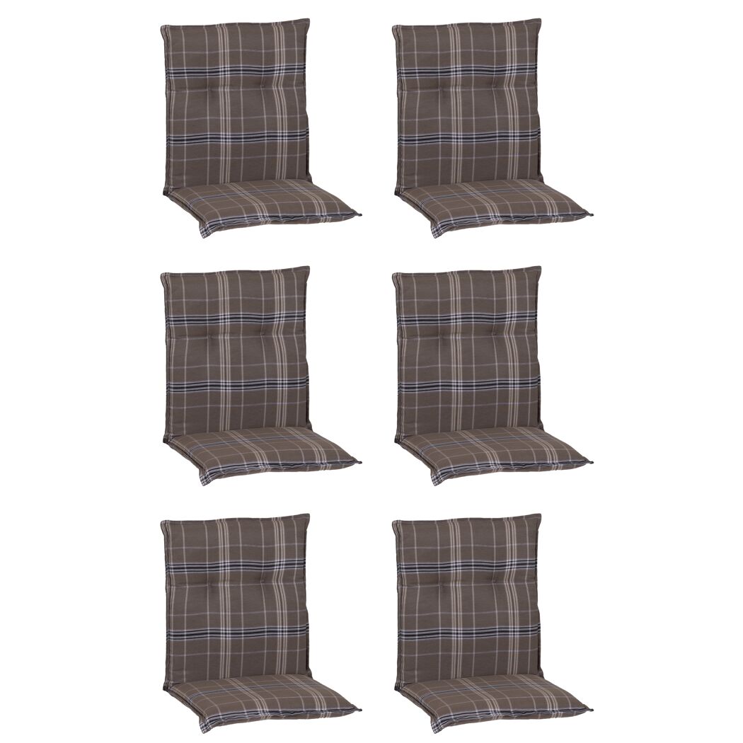 Niedriglehner-Auflagenset 'Brilon' braun 46 x 98 x 8 cm 6 Stück