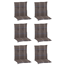 Niedriglehner-Auflagen-Set 'Barcelona' braun 46 x 98 x 8 cm 6 Stück