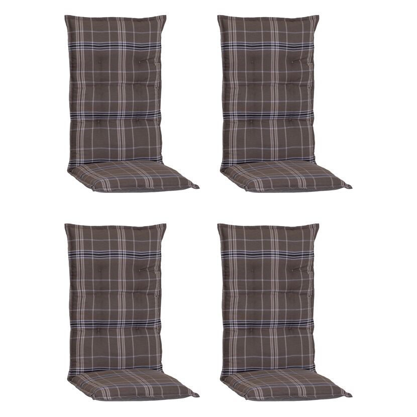 Hochlehner-Auflagenset 'Brilon' braun 46 x 118 x 8 cm 4 Stück