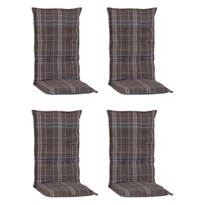 Hochlehner-Auflagen-Set 'Barcelona' braun 46 x 118 x 8 cm 4 Stück