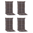 Hochlehner-Auflagen-Set 'Barcelona' braun 46 x 118 x 8 cm 4 Stück