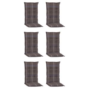 Hochlehner-Auflagen-Set 'Barcelona' braun 46 x 118 x 8 cm 6 Stück