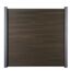Steckzaun 'Solid' BPC Walnussfarben 180 x 180 cm
