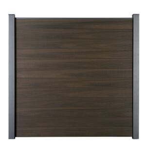 Steckzaun 'Solid' BPC Walnussfarben 180 x 180 cm