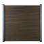 Steckzaun 'Solid' BPC Walnussfarben 180 x 180 cm