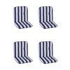 Niedriglehner-Auflagenset 'Elista' weiß/blau 47 x 96 x 5 cm 4 Stück