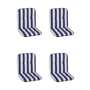 Niedriglehner-Auflagen-Set 'Bali' weiß/blau 47 x 96 x 5 cm 4 Stück