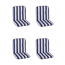 Niedriglehner-Auflagen-Set 'Bali' weiß/blau 47 x 96 x 5 cm 4 Stück