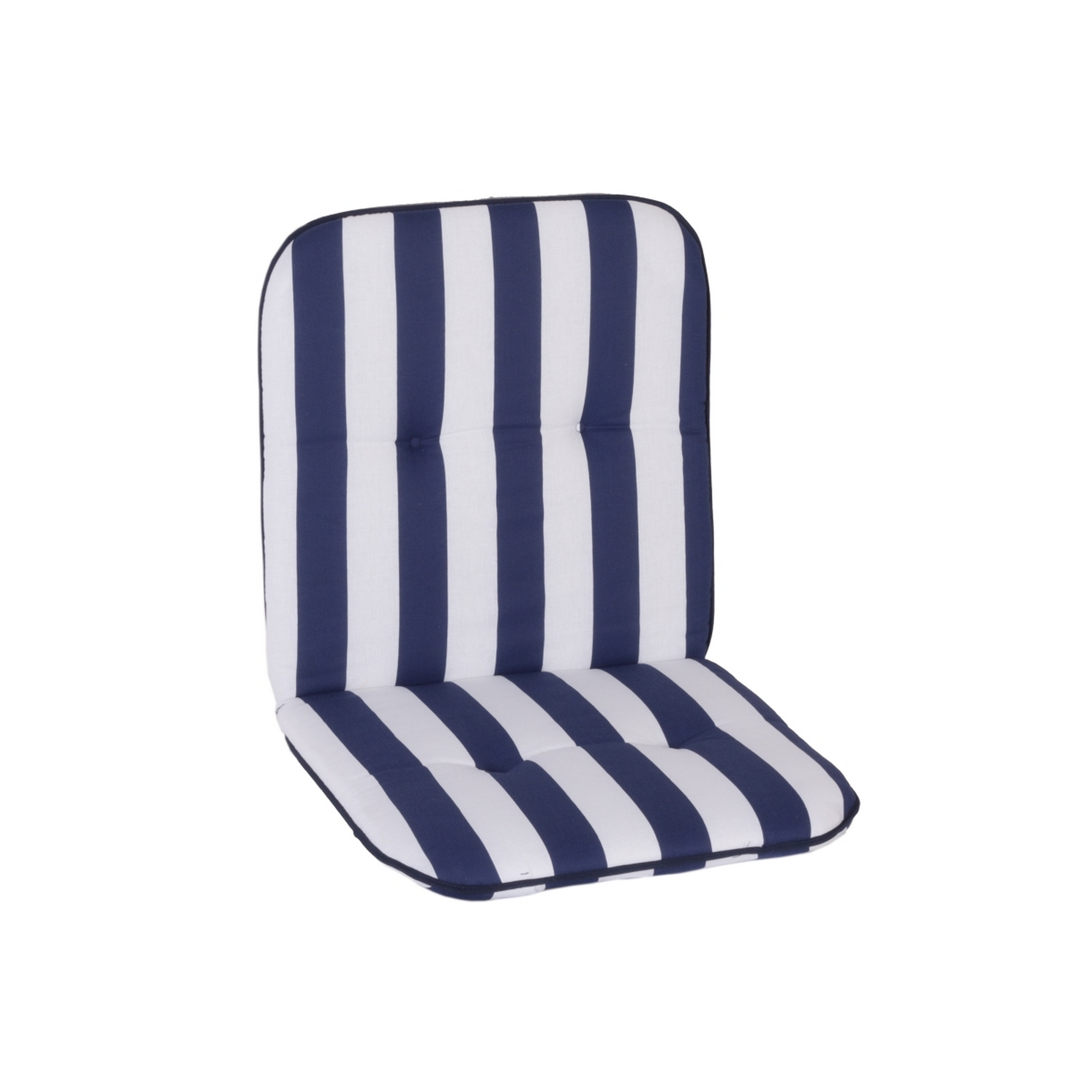 Niedriglehner-Auflagen-Set 'Bali' weiß/blau 47 x 96 x 5 cm 4 Stück