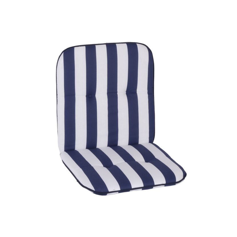 Niedriglehner-Auflagenset 'Elista' weiß/blau 47 x 96 x 5 cm 4 Stück