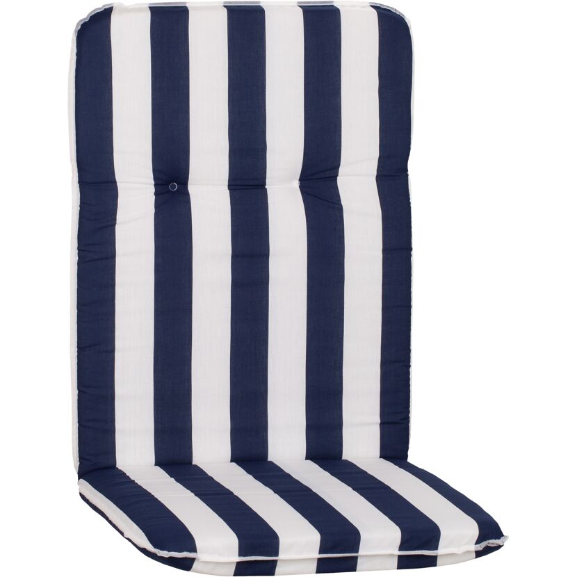 Hochlehner-Auflagenset 'Elista' weiß/blau 47 x 114 x 5 cm 4 Stück