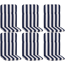 Hochlehner-Auflagen-Set 'Bali' weiß/blau 47 x 114 x 5 cm 6 Stück