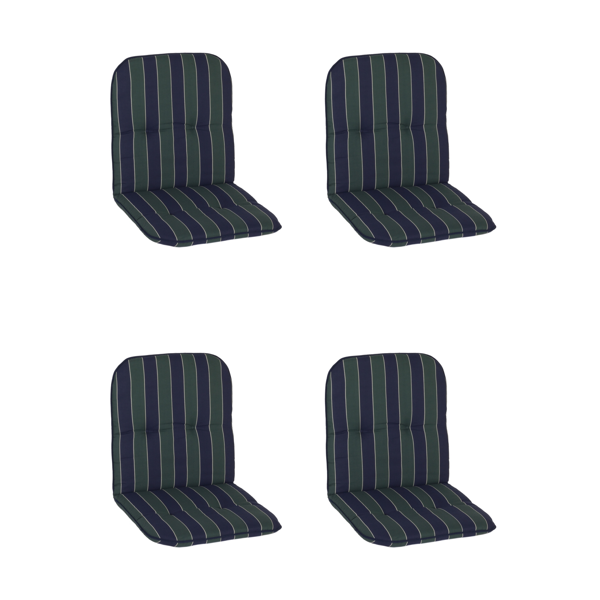 Niedriglehner-Auflagen-Set 'Bali' grün/blau 47 x 96 x 5 cm 4 Stück
