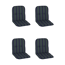 Niedriglehner-Auflagen-Set 'Bali' grün/blau 47 x 96 x 5 cm 4 Stück
