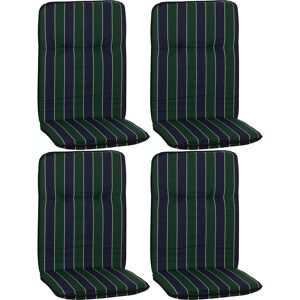 Hochlehner-Auflagen-Set 'Bali' grün/blau 47 x 114 x 5 cm 4 Stück