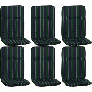 Hochlehner-Auflagen-Set 'Bali' grün/blau 47 x 114 x 5 cm 6 Stück
