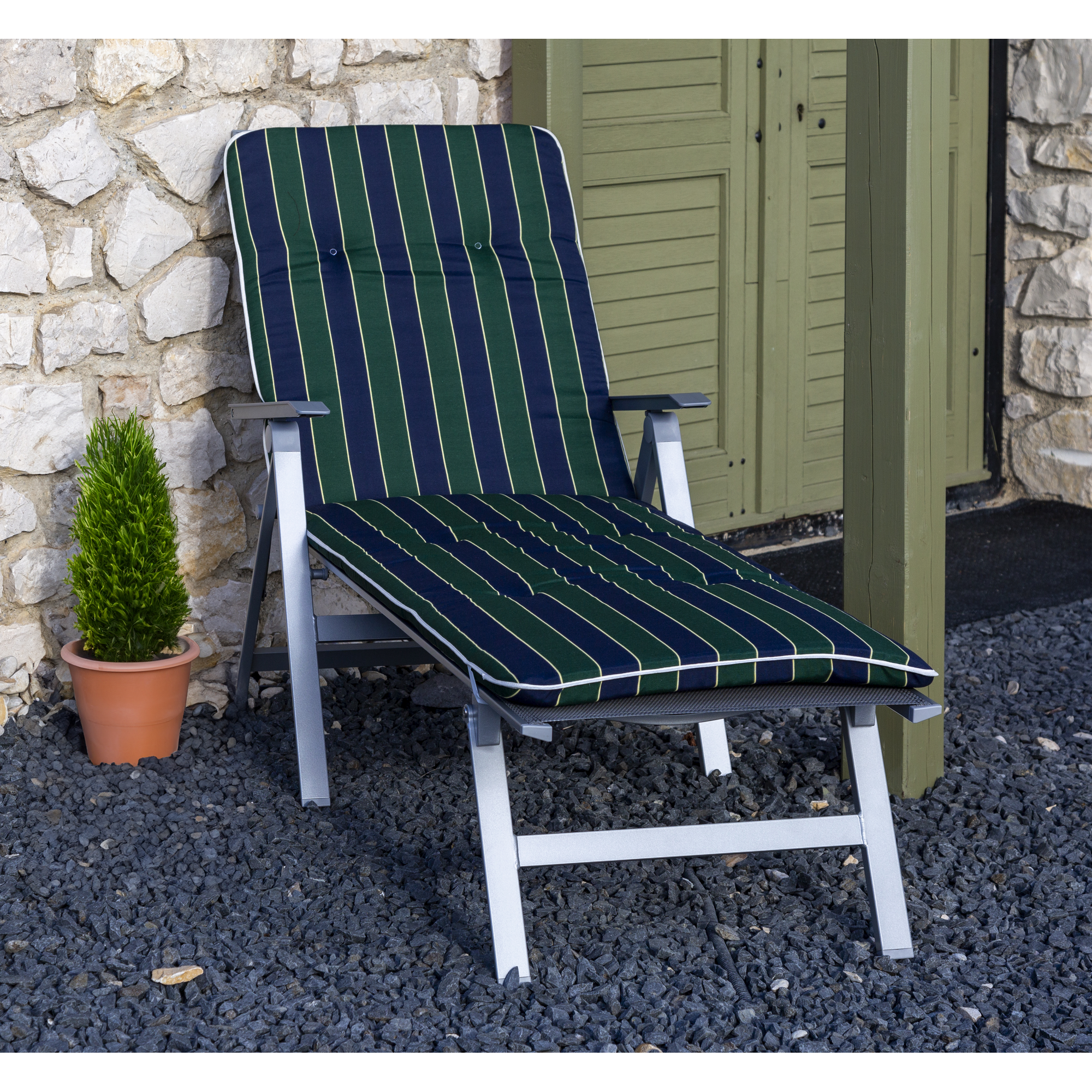 Liegen-Auflage 'Bali' grün/blau 60 x 193 x 5 cm