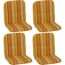 Niedriglehner-Auflagenset 'Edremit' orange/weiß 47 x 96 x 5 cm 4 Stück