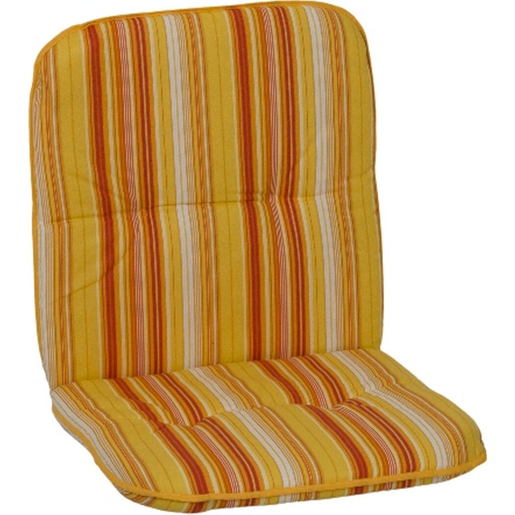 Niedriglehner-Auflagenset 'Edremit' orange/weiß 47 x 96 x 5 cm 4 Stück