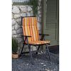 Hochlehner-Auflagenset 'Edremit' orange/weiß 47 x 114 x 5 cm 4 Stück