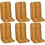 Hochlehner-Auflagenset 'Edremit' orange/weiß 47 x 114 x 5 cm 6 Stück