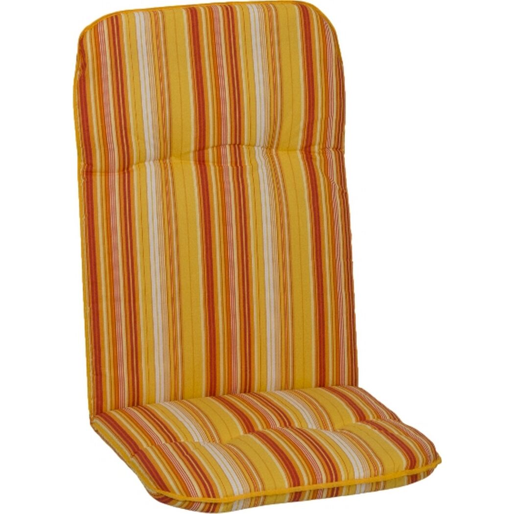 Hochlehner-Auflagenset 'Edremit' orange/weiß 47 x 114 x 5 cm 6 Stück