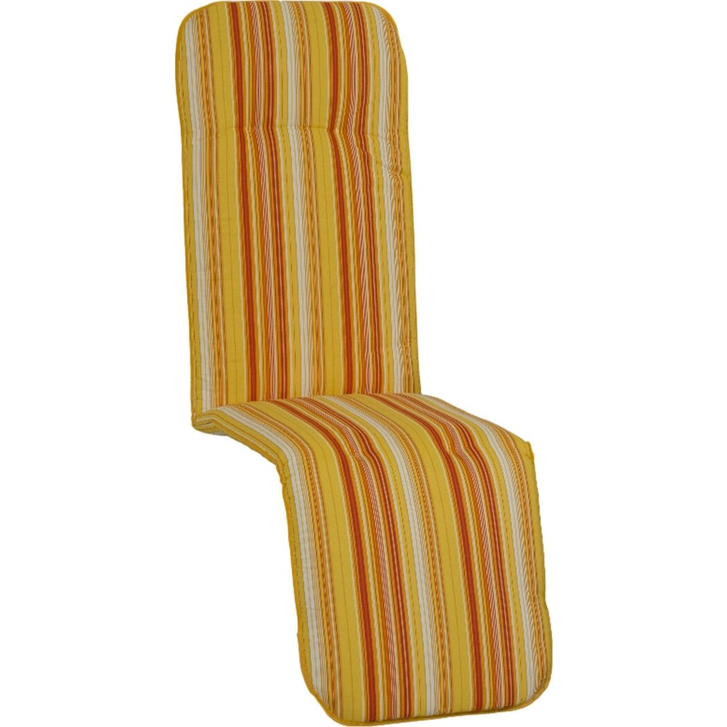 Liegestuhl-Auflage 'Edremit' orange/weiß 47 x 171 x 5 cm