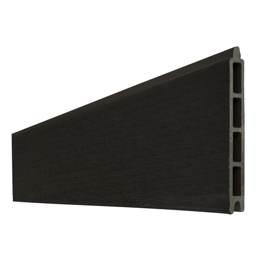 Einzelprofil 'Solid' BPC schwarz 180 x 15 x 1,9 cm
