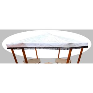 Ersatzdach für Pavillon 'Rosenheim' weiß 340 x 286 cm