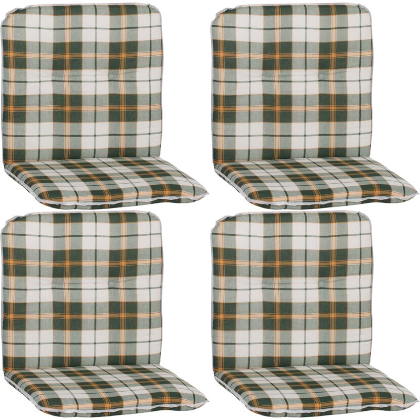 Niedriglehner-Auflagenset 'Ejina' grün 47 x 96 x 5 cm 4 Stück