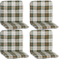 Niedriglehner-Auflagen-Set 'Bali' grün 47 x 96 x 5 cm 4 Stück