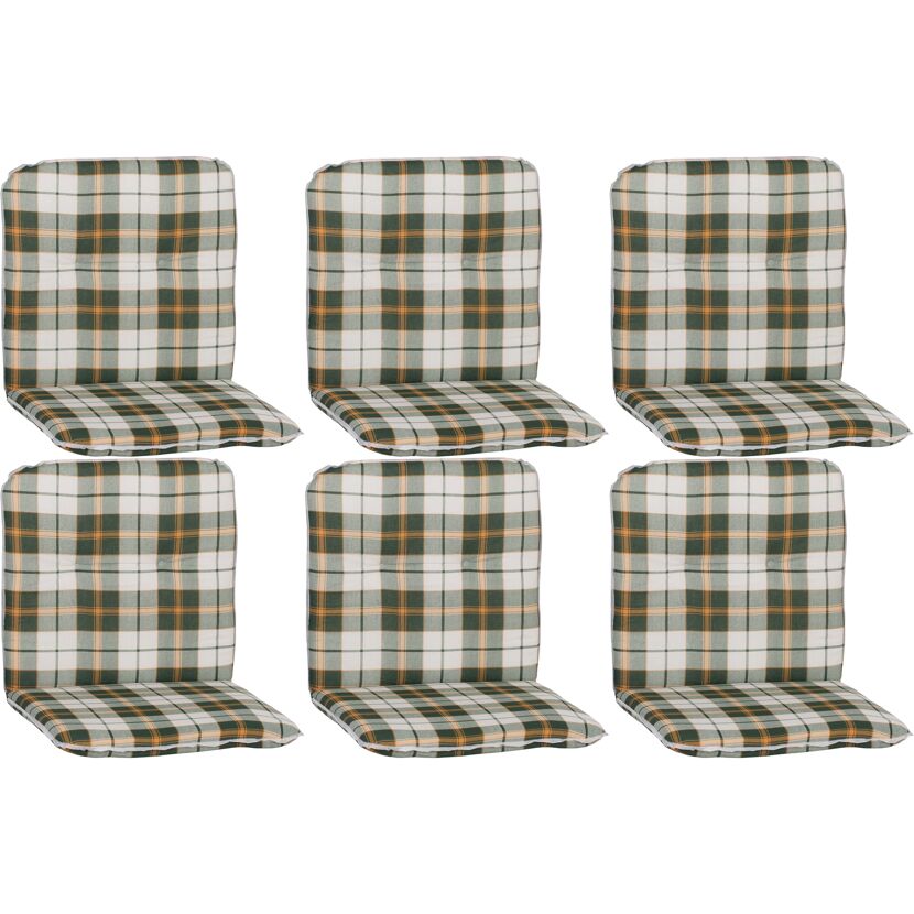 Niedriglehner-Auflagenset 'Ejina' grün 47 x 96 x 5 cm 6 Stück
