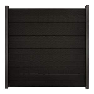Steckzaun 'Solid' BPC schwarz 180 x 180 cm