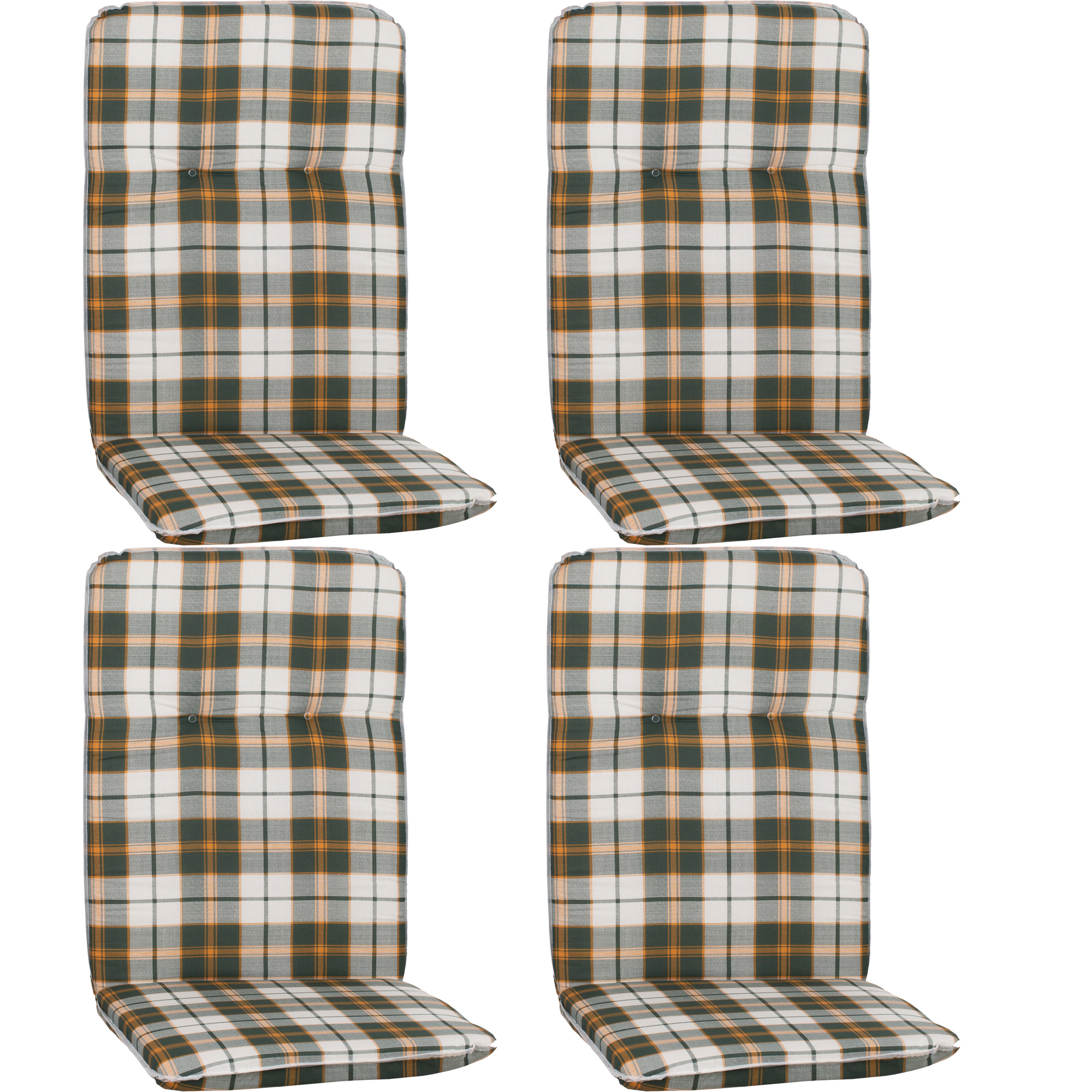Hochlehner-Auflagen-Set 'Bali' grün 47 x 114 x 5 cm 4 Stück