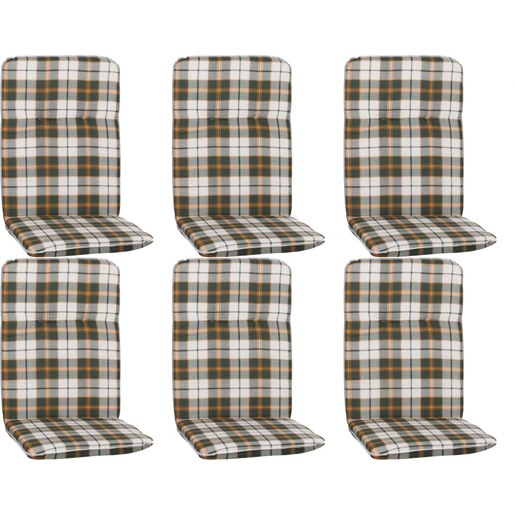 Hochlehner-Auflagenset 'Ejina' grün 47 x 114 x 5 cm 6 Stück