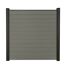 Steckzaun 'Solid' BPC grau 180 x 180 cm