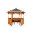 Pavillon 'Palma' Holz grau inklusive Möbel 326 x 280 x 326 cm