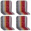 Niedriglehner-Auflagenset 'Elmira' bordeaux/grau 47 x 96 x 5 cm 4 Stück