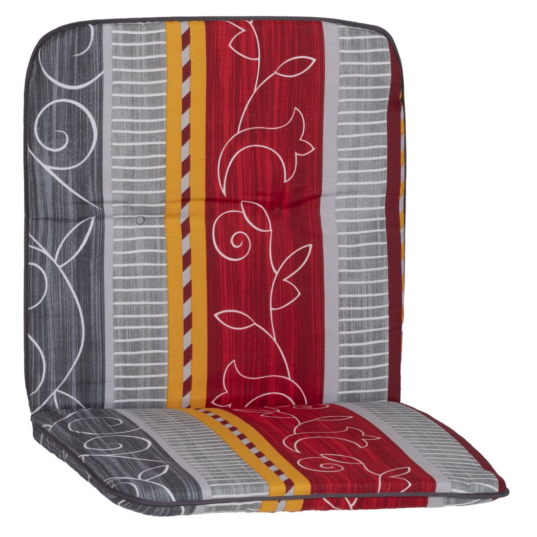 Niedriglehner-Auflagenset 'Elmira' bordeaux/grau 47 x 96 x 5 cm 4 Stück