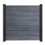 Steckzaun 'Solid Grande Premium' BPC/Aluminium steingrau/anthrazit 180 x 180 cm