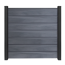 Steckzaun 'Solid Grande Premium' BPC/Aluminium steingrau/anthrazit 180 x 180 cm