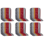 Niedriglehner-Auflagen-Set 'Bali' bordeaux/grau 47 x 96 x 5 cm 6 Stück