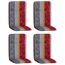 Hochlehner-Auflagenset 'Elmira' bordeaux/grau 47 x 114 x 5 cm 4 Stück
